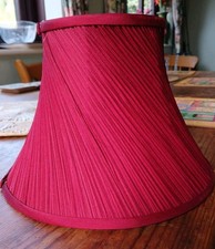 Cranberry Pleated Lamp Shade 7" Highx 12" Wide Never Used