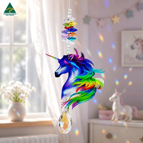 Rainbow unicorn crystal - rainbow,