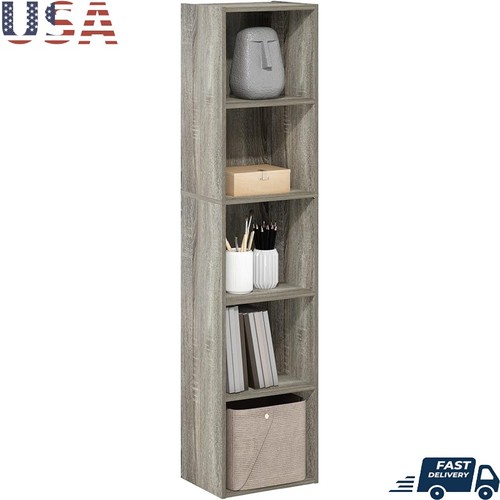 Modern open bookshelf slim - open,