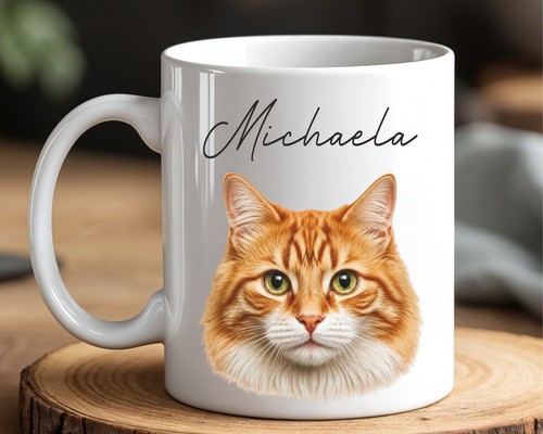 Personalised cat mug - cat, custom