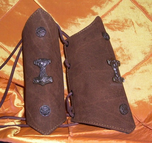Bracers leather arm - leather,, warmers