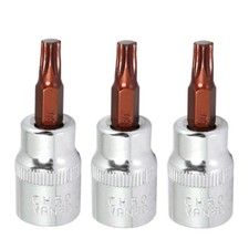 3Pcs 3/8 inch Drive Torx T30 Bit Socket S2 Steel 48mm Length Tool Assembly UK