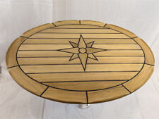 Boat Oval Teak Table Top 440x580/600x800mm 17.3x22.8/23.6x31.5 Inch Marine RV
