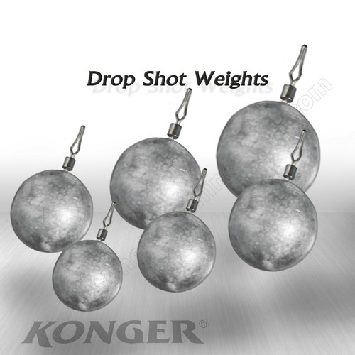 Drop shot weights round - drop,