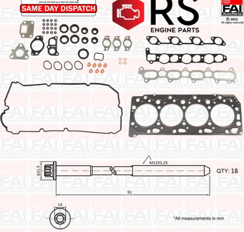 Fai head set gasket - set,,