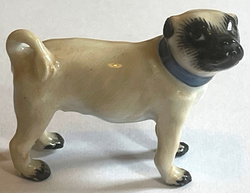 Meissen porcelain standing pug - porcelain,