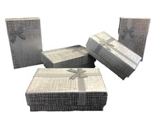 12x Silver Shiny Jewellery Earrings Necklace Gift Boxes Padded Insert 8cmx5cm