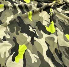 Camo Scuba Material Army Camouflage Stretch Dress Craft Jersey Fabric 58"