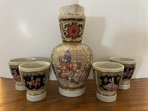 Ceramarte wine pitcher and cup - wine,