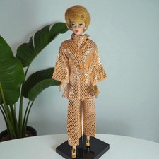 Vintage Mattel Barbie Blonde Bubblecut *Beautiful Face* 1960s w/ Outfit