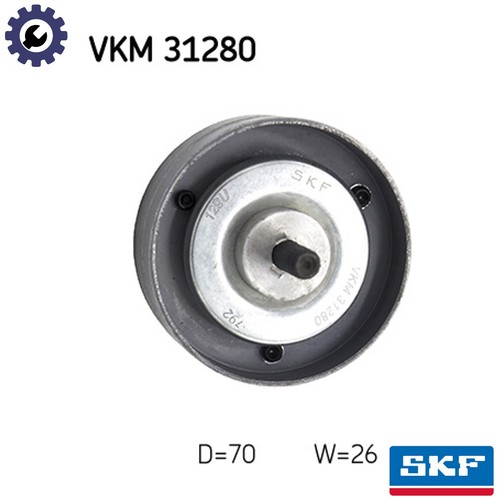 Deflectionguide pulley vribbed - pulley,