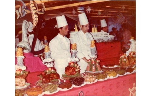 1970s chefs buffet table - 1970s,