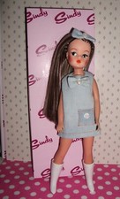 Sindy Doll Boxed & Reroot Auburn/Blond Long Hair In 1960's Look Outfit