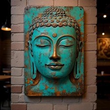 Retro metal buddha - buddha, art
