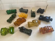 12 Vintage Glass Old Car Cars Avon Aftershave Bottle Mg Maxwell Tai Winds Etc