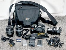 NIKON D70s Digital Camera w 18-70 DX + 60mm AF Micro 1:2.8 D Lenses Charger...