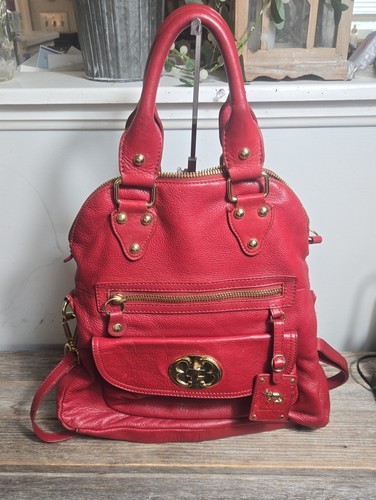 Emma fox red leather satchel - emma,
