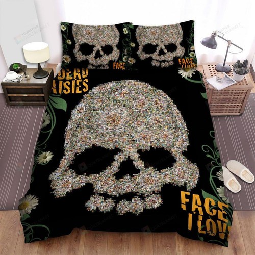 Skull face bedding - face, set
