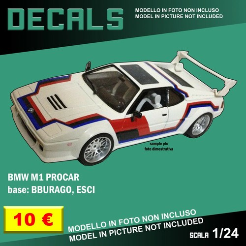 Decals repro bmw procar - bmw, m1