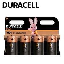 4 x Duracell D Size Plus Power Alkaline Batteries LR20, MN1300, MX1300 EXP:04/34
