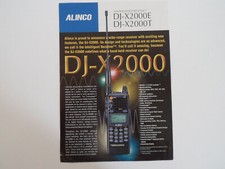 ALINCO DJ X2000E (GENUINE PRINT LEAFLET ONLY)..............RADIO_TRADER_IRELAND.