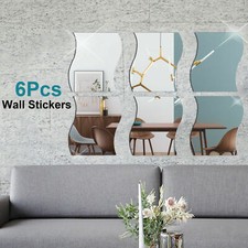 6/12Pcs Mirror Sheets Self