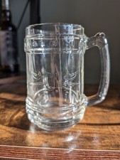 Captain Morgan Glass Tankard Stein Spiced Rum Embossed 410ml 