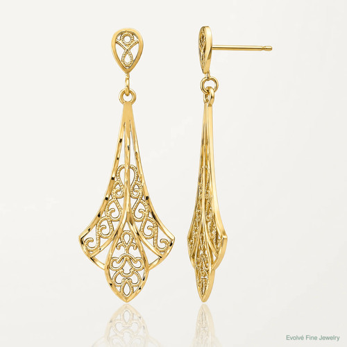 14k yellow gold diamond cut - yellow, diamond-cut