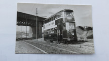 Postcard Size Photo Leeds Tram