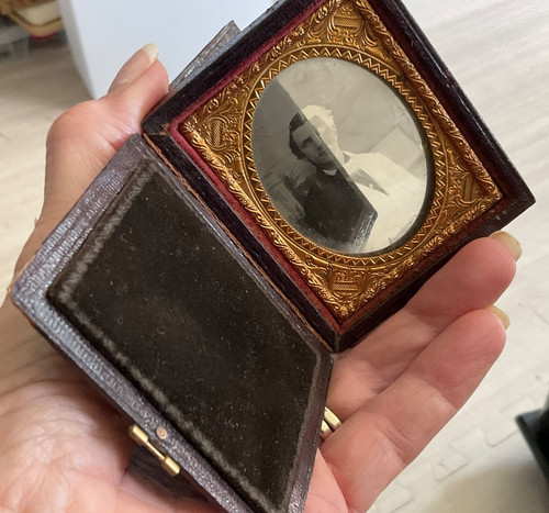 Rare 1850s plate ambrotype - 1850s,