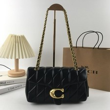 COACH CP150 Black Tabby Shoulder Bag 26 Leather Outlet