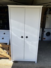 White wardrobe door hanging - white,