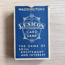 Vintage Waddingtons Lexicon Card Game from 1930/40s