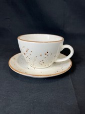 Cream Speckled Design Cappuccino Cup & Saucer 320 ml (Paris Collection) set of 4