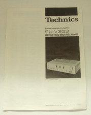 Technics Su-V303 Stereo Integrated Amplifier Operating Instructions Manual