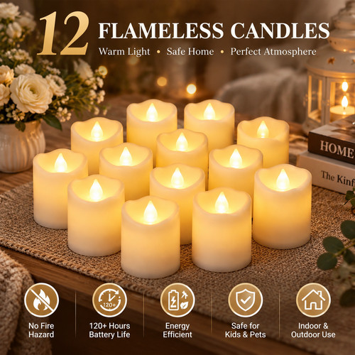 12x led flameless - 12x,
