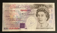 Banknote Of England Twenty Pounds GM Gill. D61. Paper Note. Excellent Condition