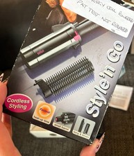 Braun Style'n Go Portable Travel Cordless Gas Tong Brush Type Vintage Rare Hair