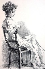 Charles D. Gibson Girl SITTING