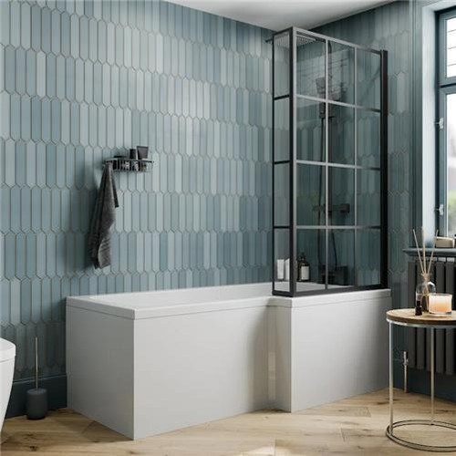 Shaped shower bath - shaped,