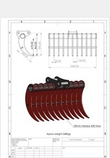 10-16 Ton Long Tine Rake