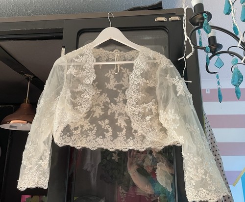 White bridal jacket and hair - white,