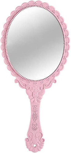 Vintage handheld mirror - handheld, makeup