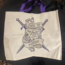 Tote of Toting 20 Sided Dice/Mimic Reversible D&D 21x18 in Oversized Tote Bag