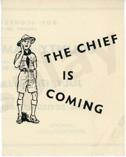 Boy Scouts history - "The Chief is Coming" - 1948 flyer
