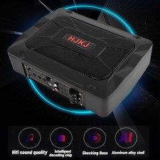 11.7'' / 1200W / 12V LED Car Subwoofer Under-Seat Stereo Speaker Slim Amplifier