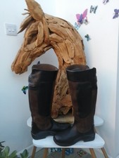 Toggi Waterproof Long Pull On Country Boots Walking Riding Lighweight uk 7