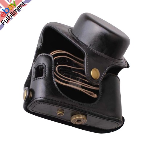Leather camera case bag - camera,