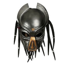 IN US Predator Alien vs Predator Mask Helmet w/ Braid Halloween Cosplay Costume