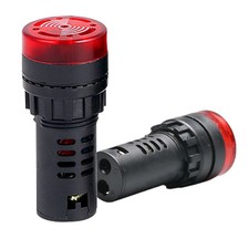 2 Pack DC 12V Red LED Buzzer